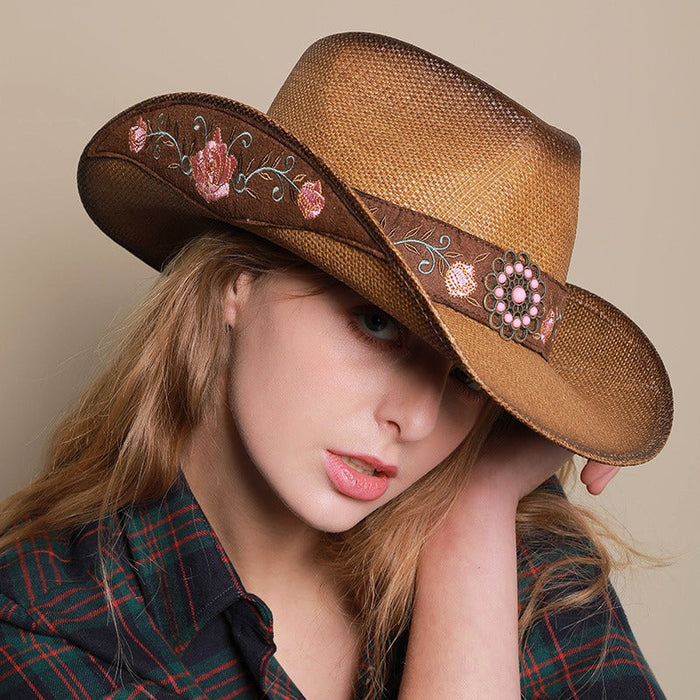 Women Western Embellished Cowboy Hat