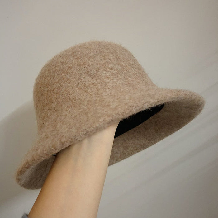 Autumn & Winter Vintage Wool Bucket Hat