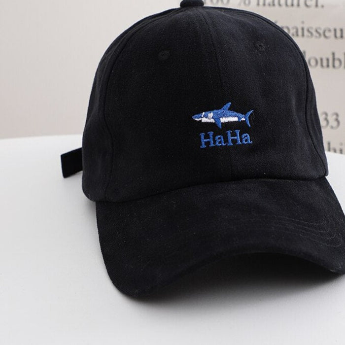 Cartoon Shark Embroidered Golf Dad Hat