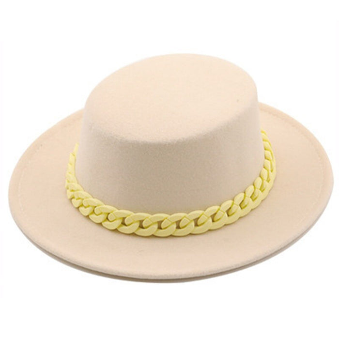 Cuban Chain Buckle Vintage Styled Bowler Hat