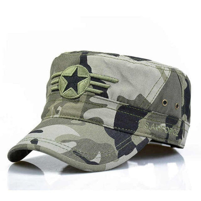Flat Top Military Hat