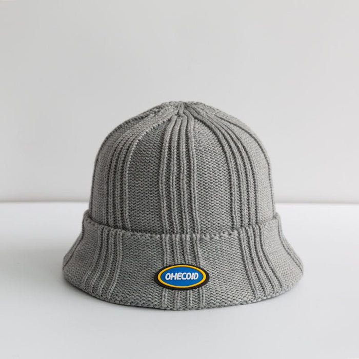 Thick Knitted Wool Solid Color Winter Beanie