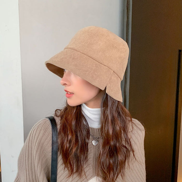 Women's Corduroy Sportswear Traveler's Trendy Bucket Hat