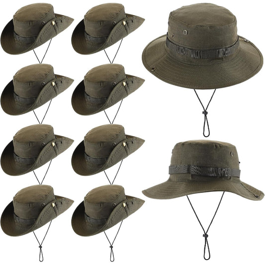 10 Pack Fishing Safari Brim Bucket Hat