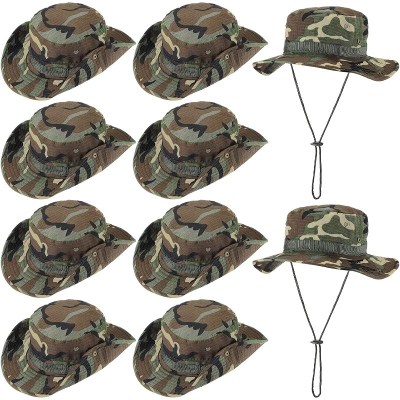 10 Pack Fishing Safari Brim Bucket Hat