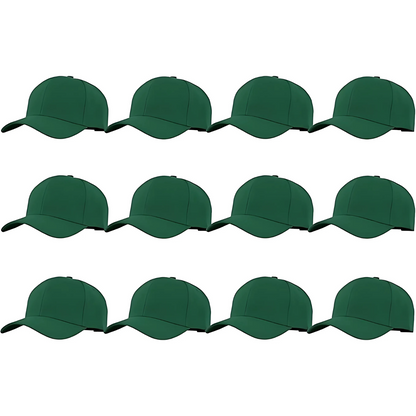 Pack Of 12 Adjustable Sports Caps For Various Activities