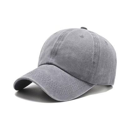 Unconstructed Baseball Washed Cap With Buckle Closure