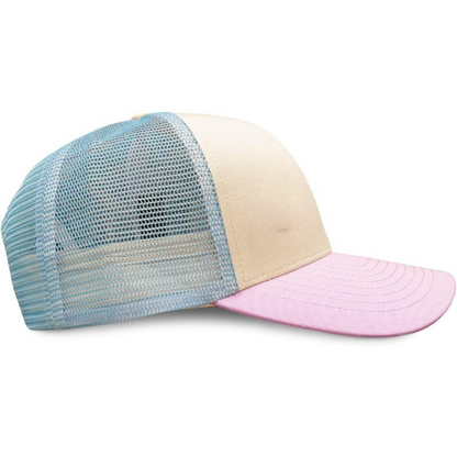 Adjustable Mesh Back Trucker Hat With Embroidered Front Panel