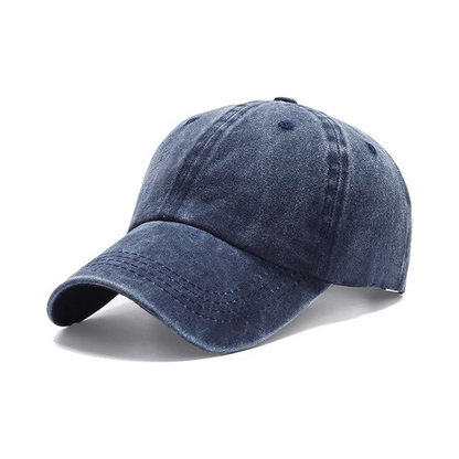 Unconstructed Baseball Washed Cap With Buckle Closure