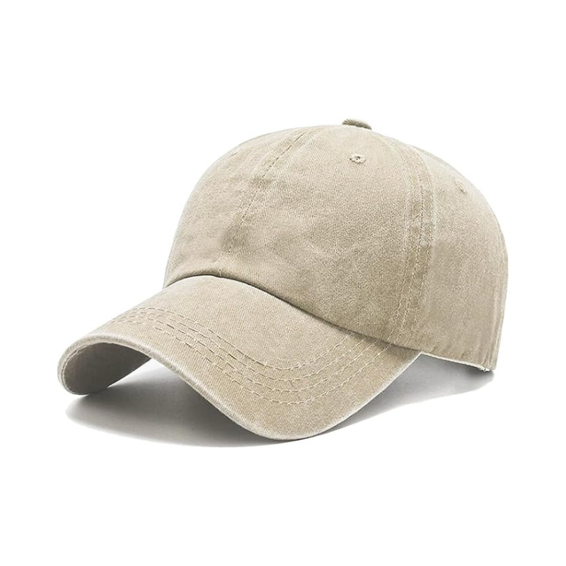 Unconstructed Baseball Washed Cap With Buckle Closure