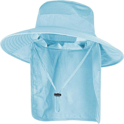 Wide Brim Outdoor Sun Hat With Cover