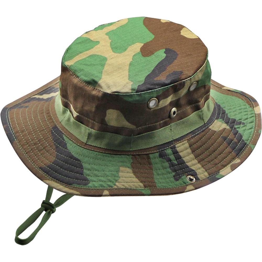 Wide Brim Outdoor Camo Hat For Hiking And Fishing