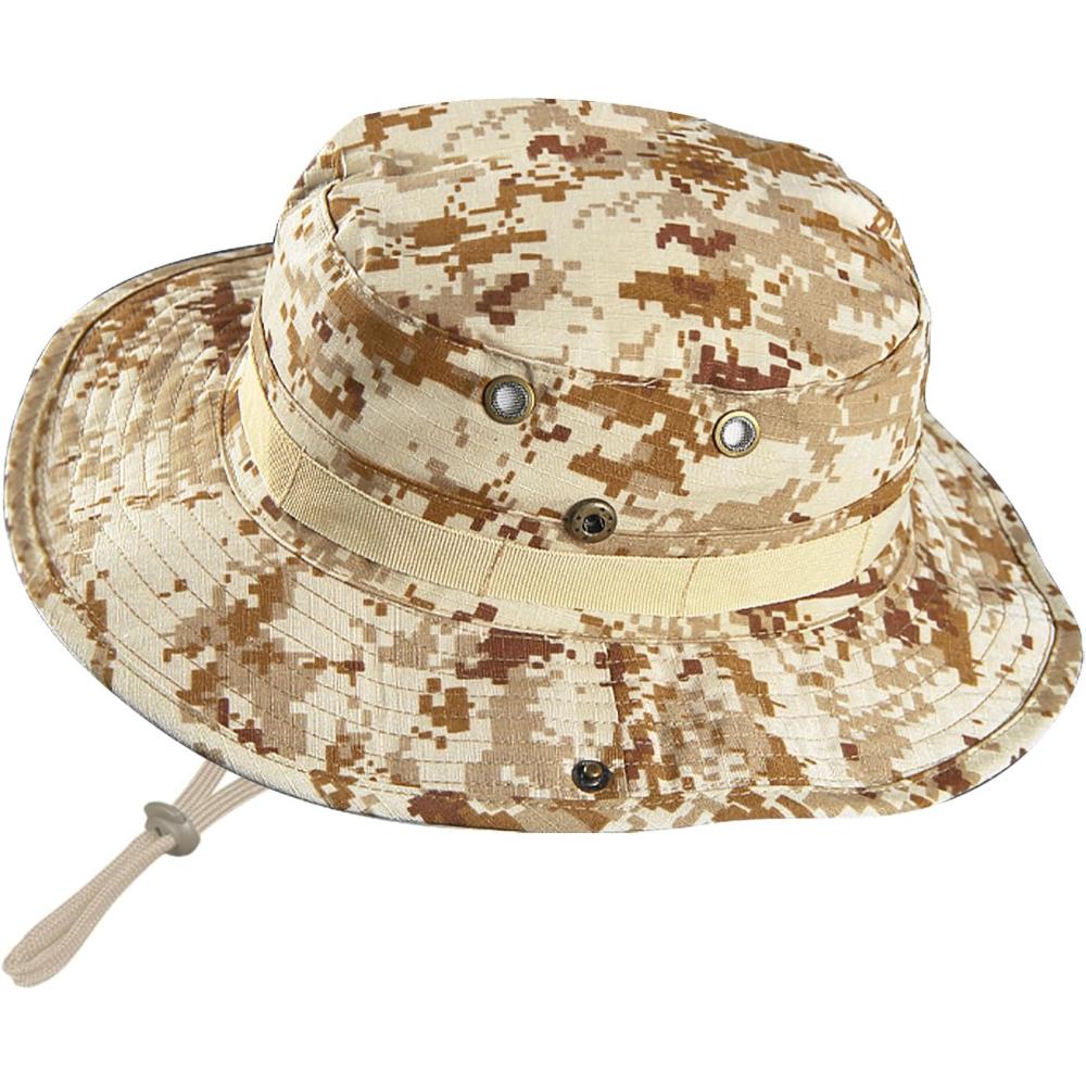 Wide Brim Outdoor Camo Hat For Hiking And Fishing