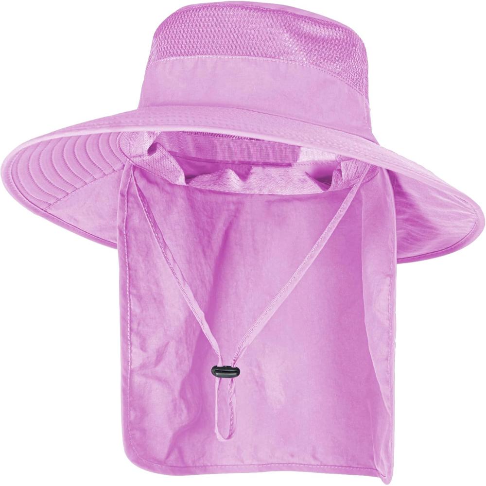 Wide Brim Outdoor Sun Hat With Cover