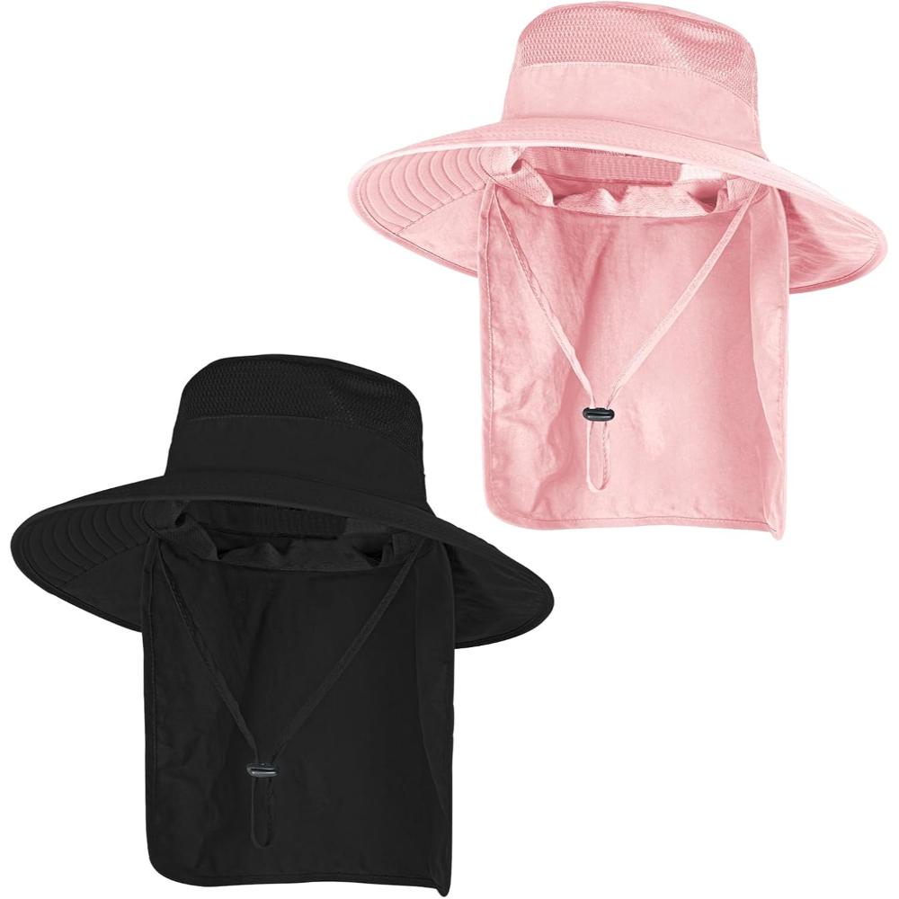 Wide Brim Outdoor Sun Hat With Cover