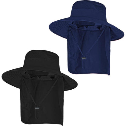 Wide Brim Outdoor Sun Hat With Cover