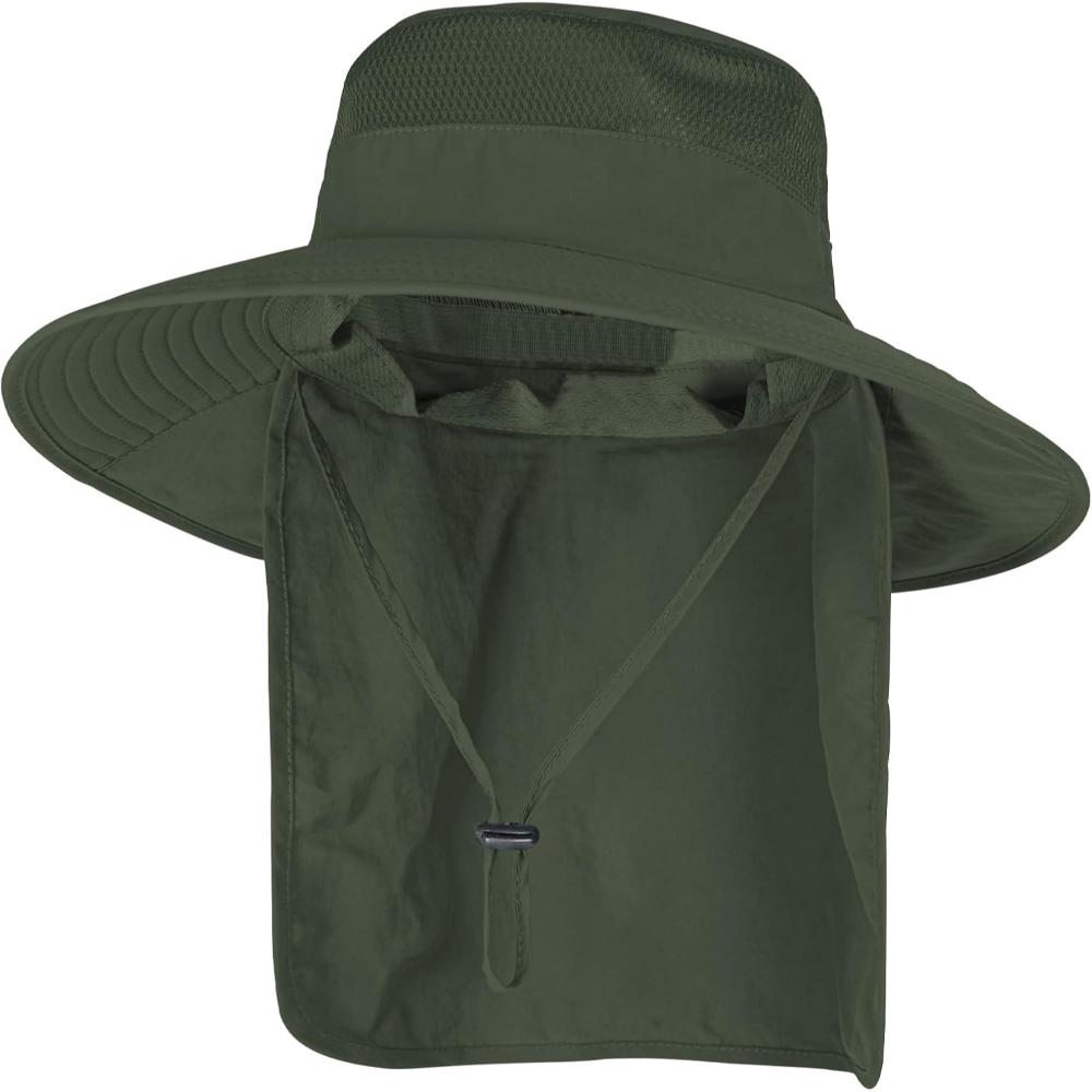 Wide Brim Outdoor Sun Hat With Cover