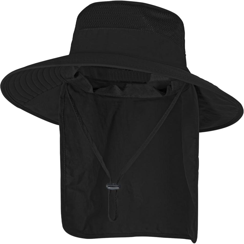 Wide Brim Outdoor Sun Hat With Cover