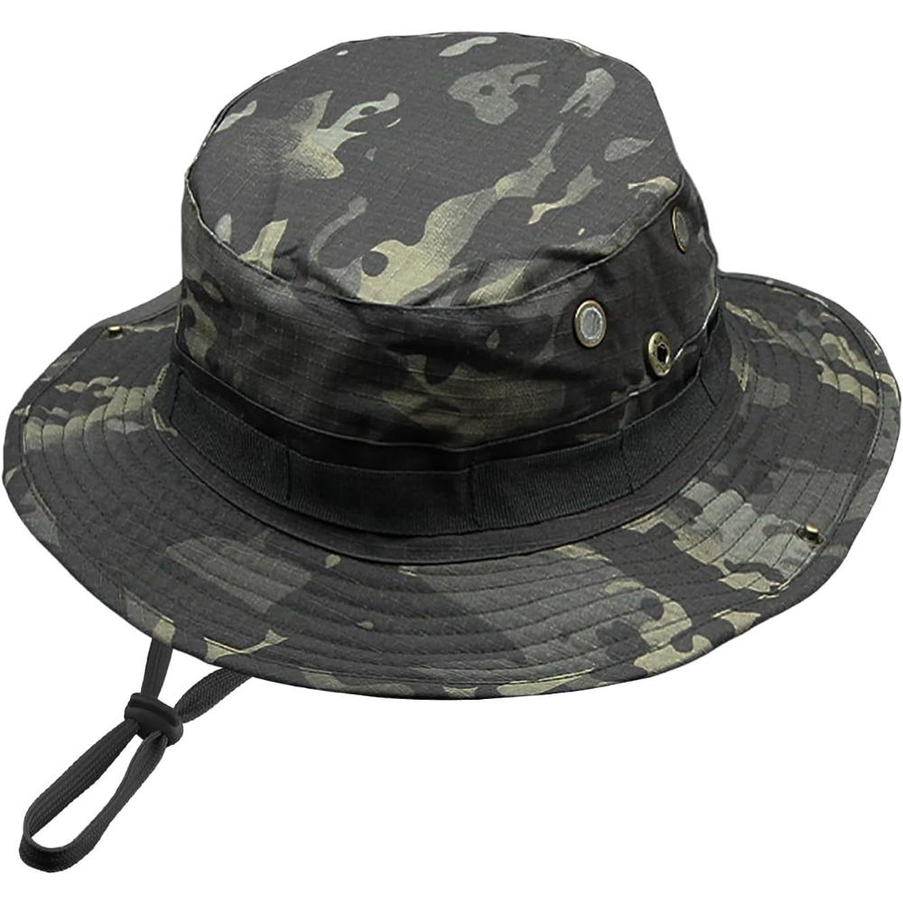 Wide Brim Outdoor Camo Hat For Hiking And Fishing