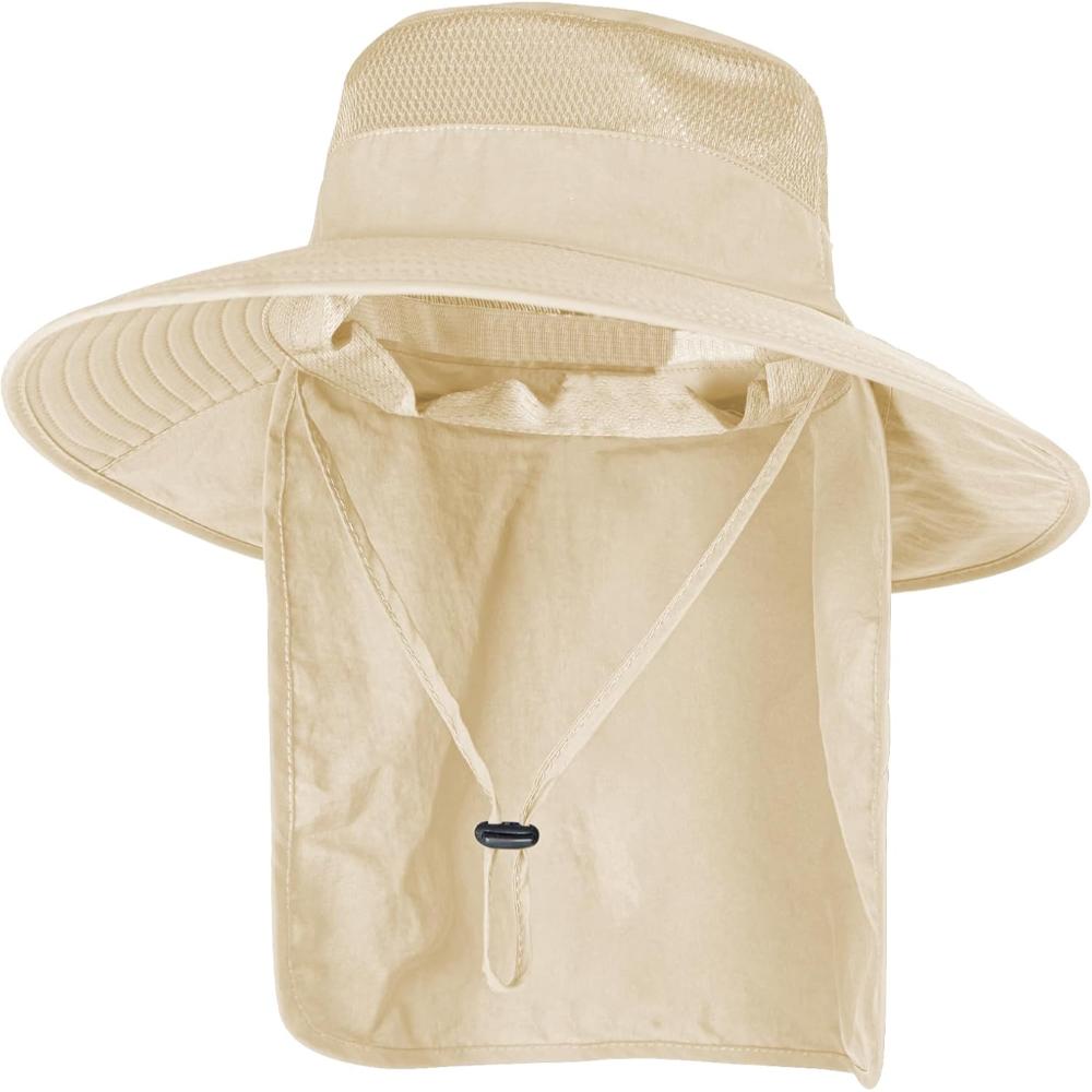 Wide Brim Outdoor Sun Hat With Cover