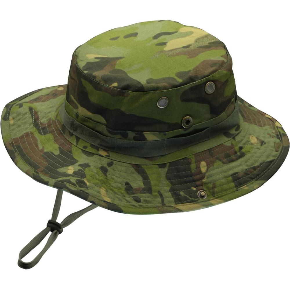 Wide Brim Outdoor Camo Hat For Hiking And Fishing