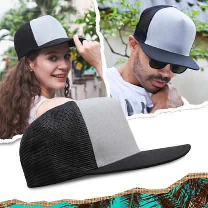 Adjustable Mesh Trucker Cap With Snapback Closure