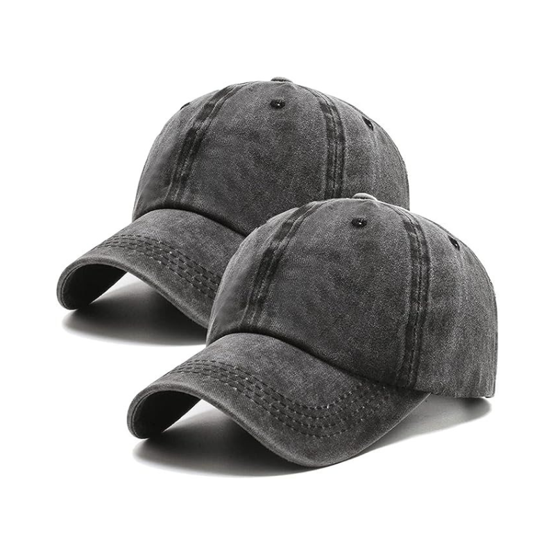 Two Pack Vintage Washed Adjustable Baseball Caps