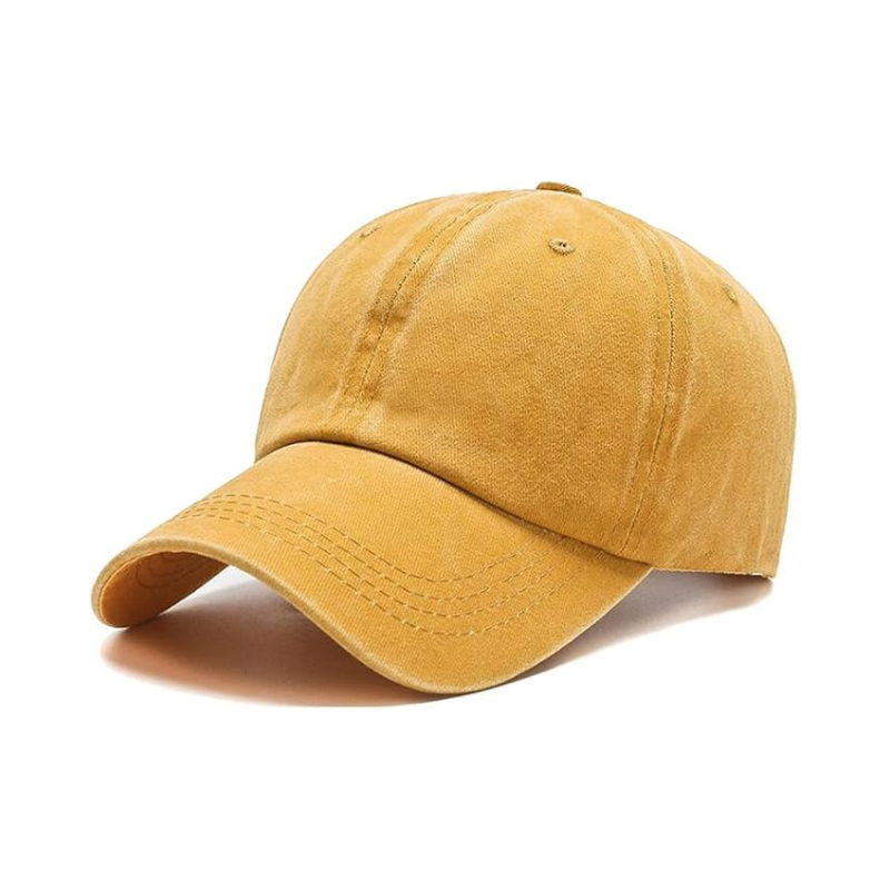 Unconstructed Baseball Washed Cap With Buckle Closure