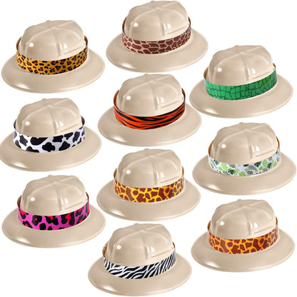 30 Pack Safari Explorer Hats With Stickers