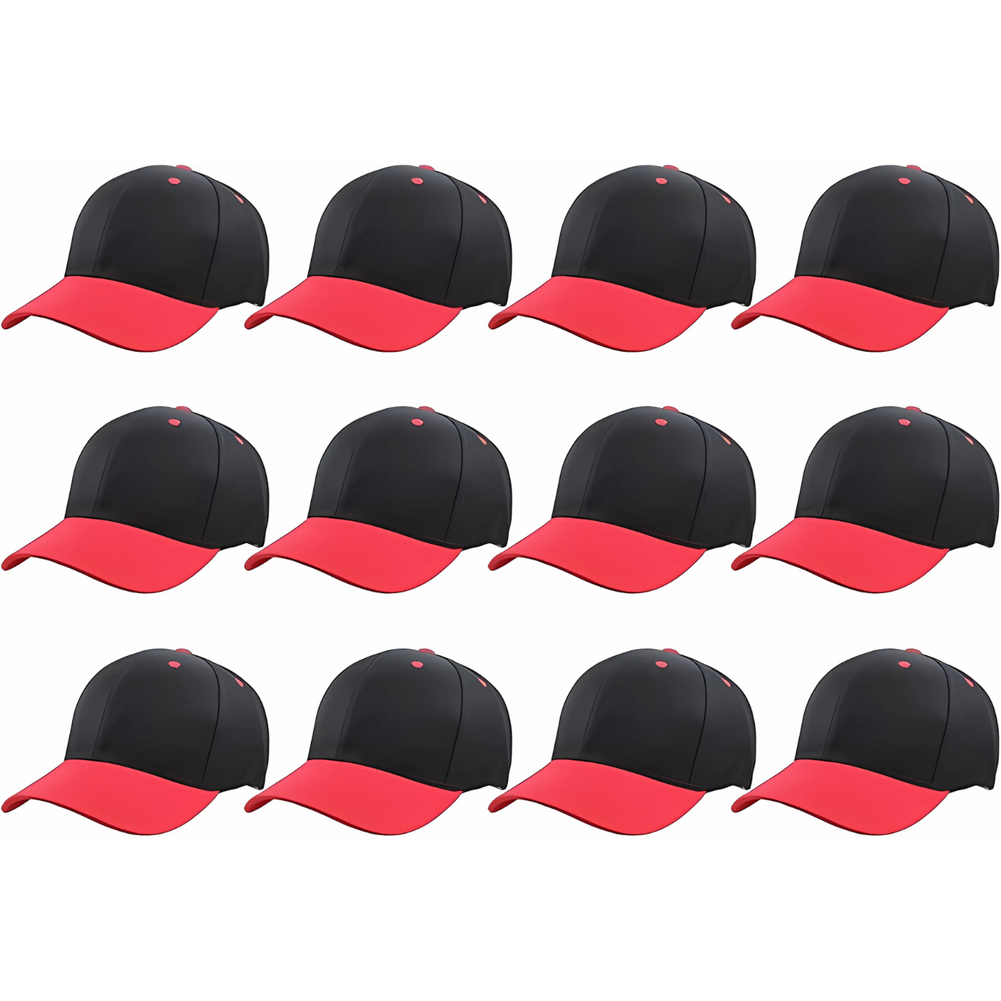 Pack Of 12 Adjustable Sports Caps For Various Activities