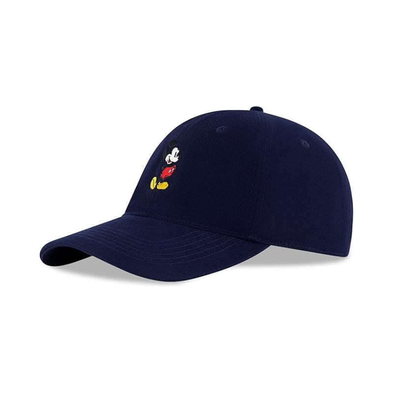 Cotton Baseball Cap With Embroidered Character Design