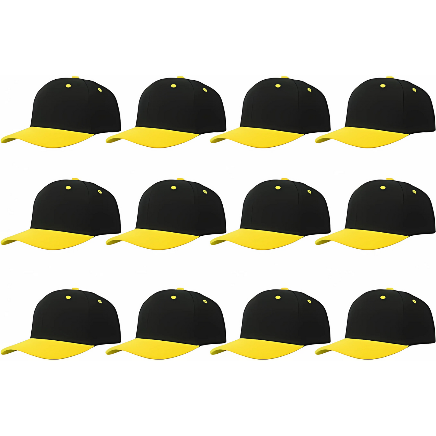 Pack Of 12 Adjustable Sports Caps For Various Activities