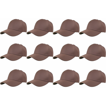 Pack Of 12 Adjustable Sports Caps For Various Activities