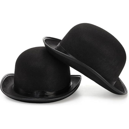 3 Pieces Classic Bowler Hat For Costume