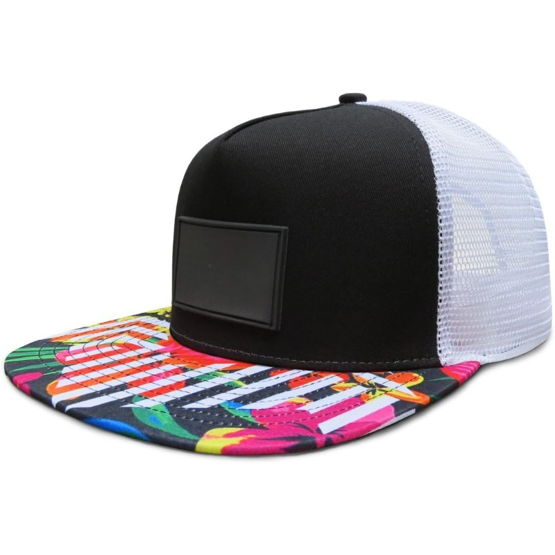 Adjustable Mesh Trucker Cap With Snapback Closure