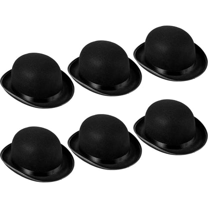 6 Pieces Classic Formal Wear Derby Hat