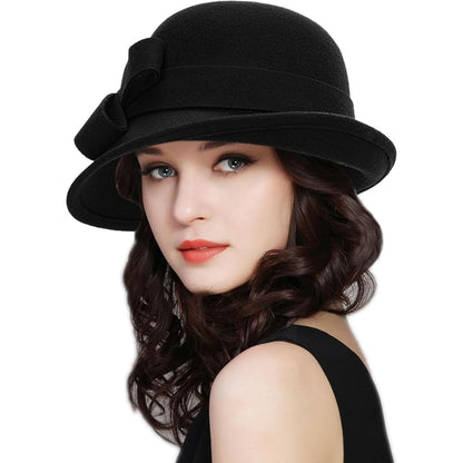 Round Cloche Classic Vintage Style Derby Hat