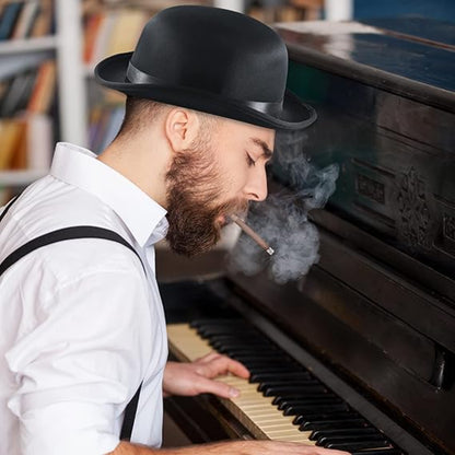 Black Bowler Derby Hat