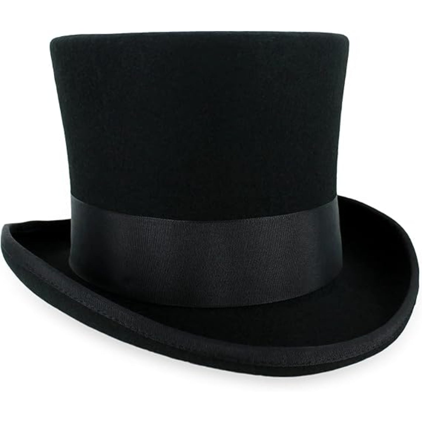 Theater Style Wool Top Hat With Structured Design