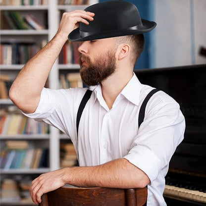 Black Bowler Derby Hat