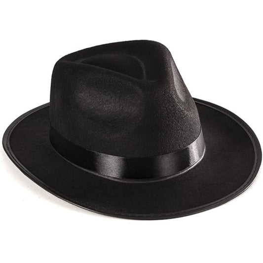 Fedora Hat With Structured Crown And Ribbon Accent