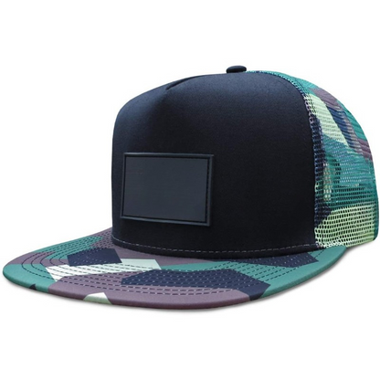 Adjustable Mesh Trucker Cap With Snapback Closure