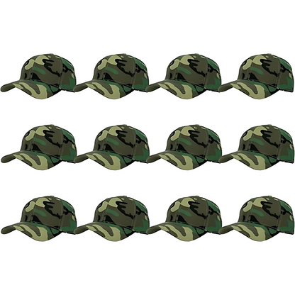 Pack Of 12 Adjustable Sports Caps For Various Activities