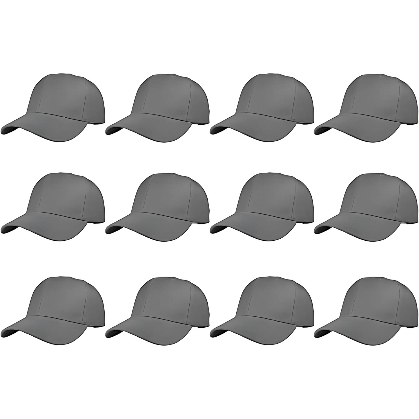 Pack Of 12 Adjustable Sports Caps For Various Activities