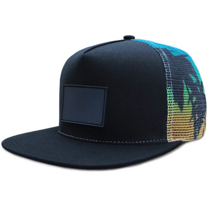 Adjustable Mesh Trucker Cap With Snapback Closure