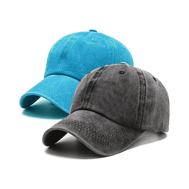 Two Pack Vintage Washed Adjustable Baseball Caps