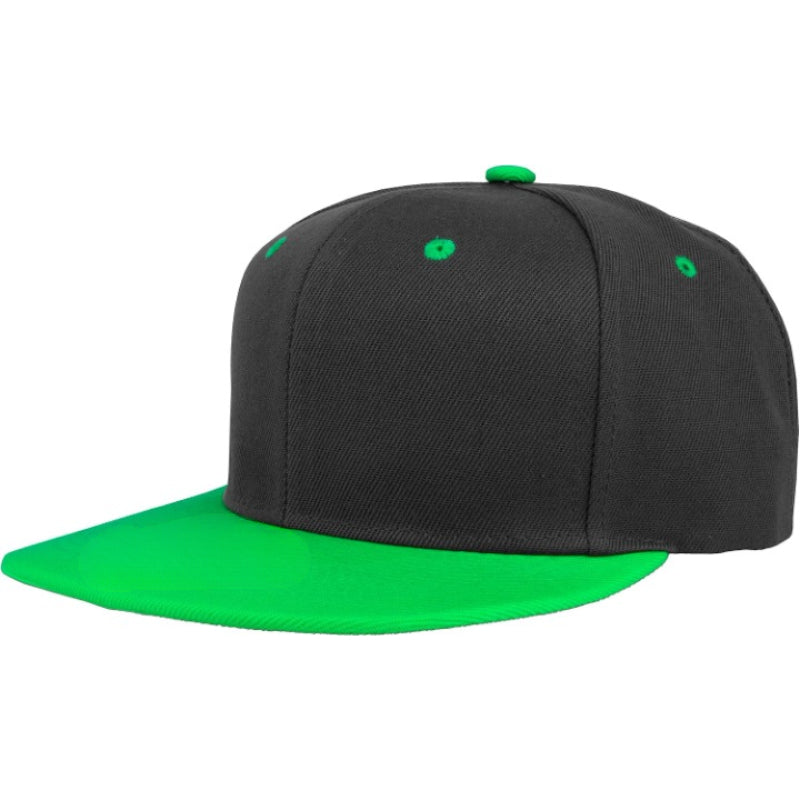 Adjustable Snapback Cap With Flat Bill