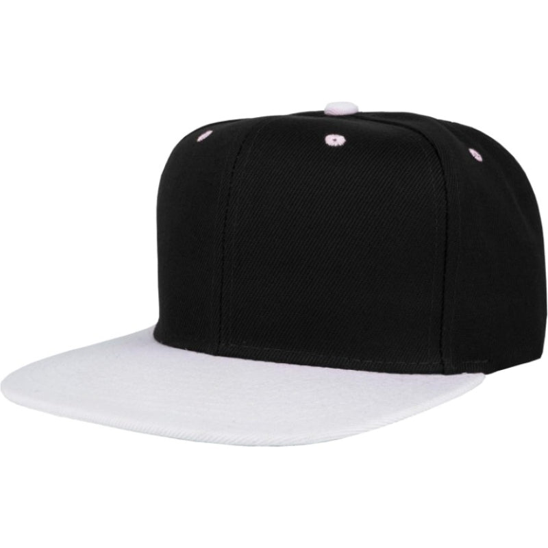 Adjustable Snapback Cap With Flat Bill