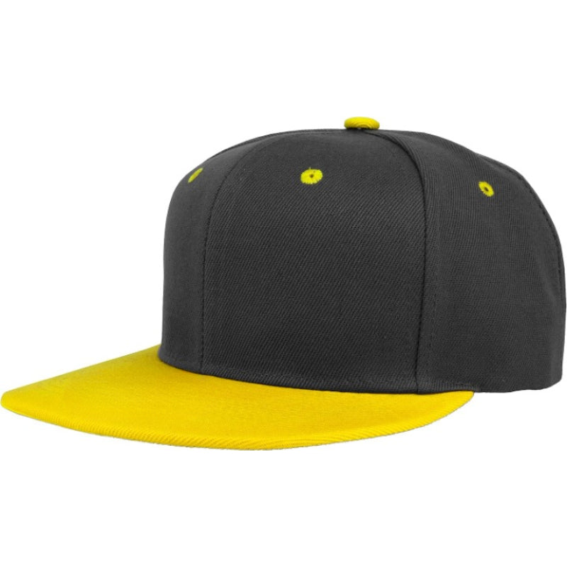 Adjustable Snapback Cap With Flat Bill