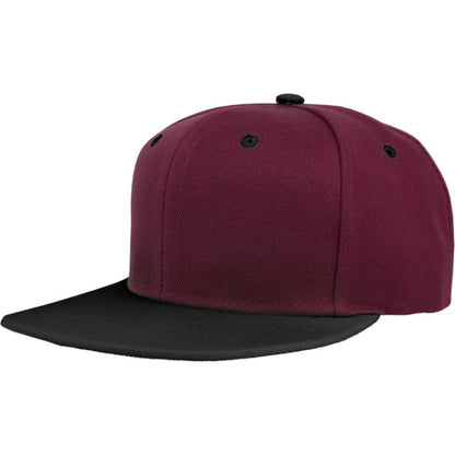 Adjustable Snapback Cap With Flat Bill